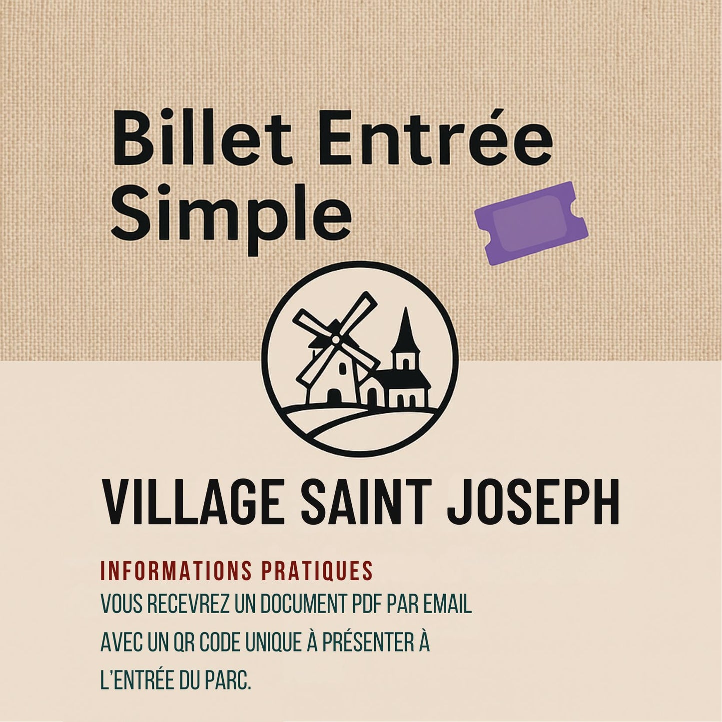 Entrée Simple – Village Saint Joseph 2026