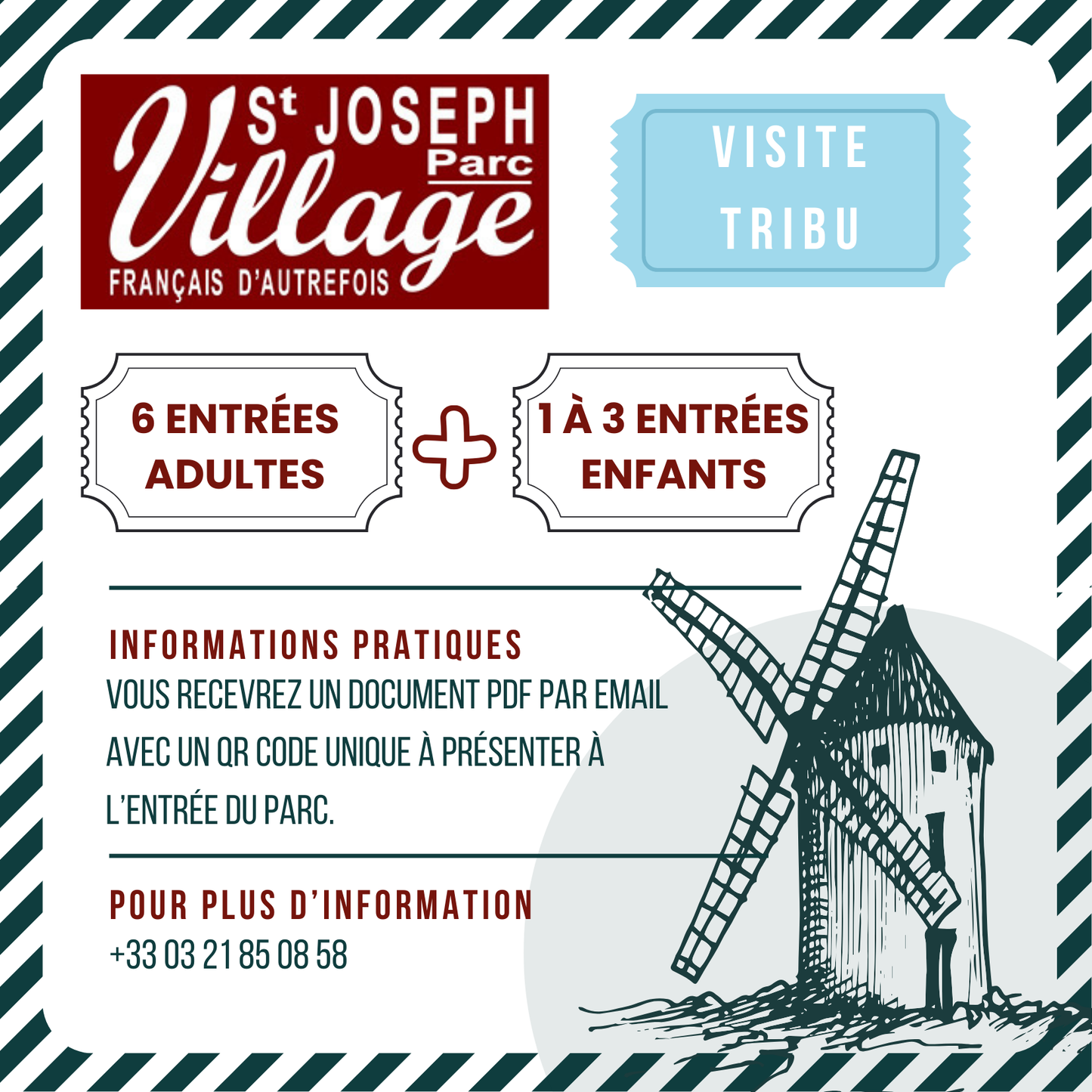 Pass Tribu  (6 personnes de + de 16 ans et 1 à 3 enfants)